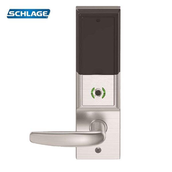Schlage Electric wireless ENGAGE Mortise Lock, Storeroom, Addison Design, 07 Lever, Escutcheon, Satin Chrme LEMS-ADD-P-07-626-RH